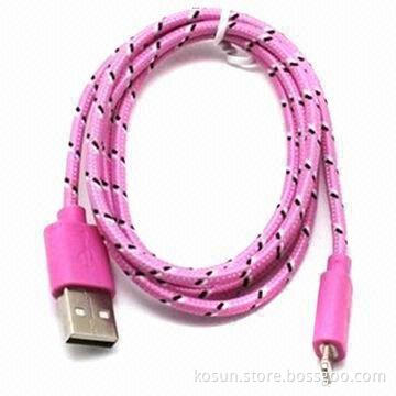 USB Fabric Cable, Compatible with Various Apple Devices